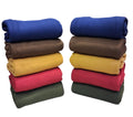 MAMRAJ Single Bed Polar Fleece Blanket – Soft Micro Fleece – Skin Friendly, 58x88 Inch, Plain (Multicolor, Set of 10) Kafalo