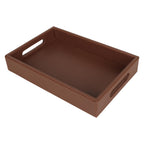 V-CUBE DESIGNS Premium Vegan Leather Rectangular Tray for Serving – 12 X 8 Inch - Stylish & Modern Decorative Serving Trays for Kitchen, Dining Room, Coffee Tea Table & Home Décor – MDF Core (Tan
