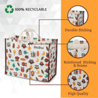 SHIBUI Big Heavy Duty Large Eco Waterproof Cotton Canvas Cloth Grocery Shopping Bag for Men Ladies Vegetable Milk Fruits with Hand Carry Handle Lunch Box Jhola Tote Bags (6, Multi-Color)