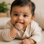 DHRUVS COLLECTION 925 Pure Silver Nazariya Bracelet for Baby Boys & Girls | First Rakshabandhan Gift for Newborn, Infant, Toddler (Length - 4.5 Inch, Suitable for 6 Months to 18 Months)