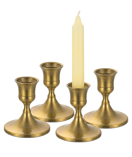 4 PCS Candle Holder Stand, Candle Stand for Home Decor, Candle Stand for Dining Table, Alloy Material, Vintage Style
