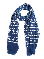 Gutthi Women's Cotton Stoles | Scarf Lightweight & Comfortable for All Seasons, Size (100X180 CM) (Blue)