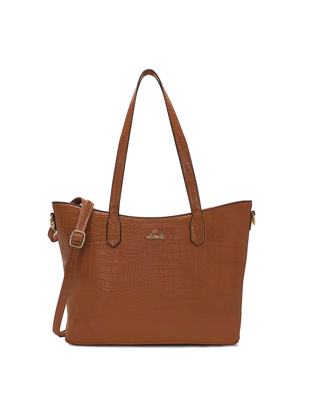 Lavie Women's Hailon Tote Handbag (Large, Brown, Tan)