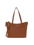 Lavie Women's Hailon Tote Handbag (Large, Brown, Tan)