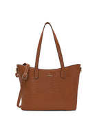 Lavie Women's Hailon Tote Handbag (Large, Brown, Tan)