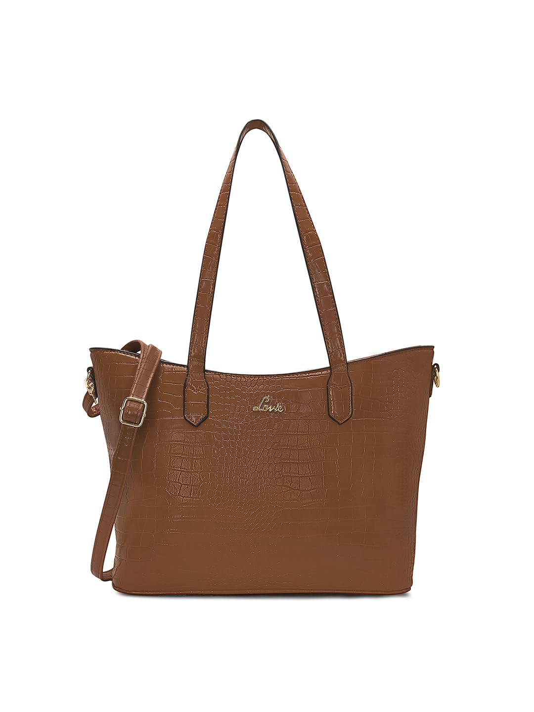 Lavie Women's Hailon Tote Handbag (Large, Brown, Tan)