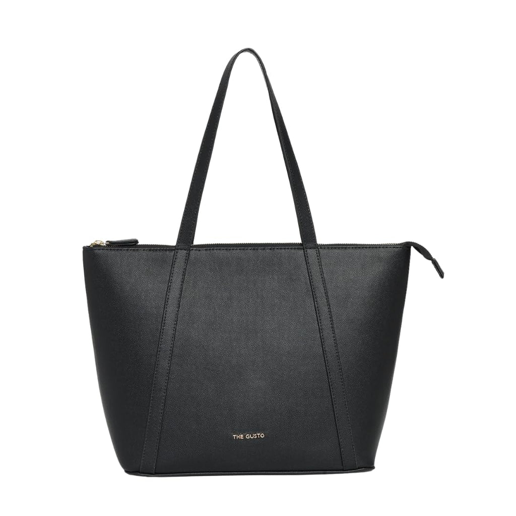 The Gusto AZA - Premium Vegan Leather Tote Bag for Women with Grained Texture | Medium Size Stylish Hand Bag/Shoulder Bag, Fits upto 14 Laptop