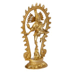 ARTVARKO Brass Nataraja Idol 12 Inch | Lord Shiva Dancing Natraj Statue for Home Temple, Pooja Room, Office & Living Room | Brass Shiva Murti for Meditation, Spiritual Décor & Gift