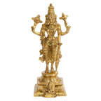 ARTVARKO Brass Lord Vishnu Statue Standing with Garuda Murti Narayan Idol Religious Figurine for Home Decor, Pooja Room, Office Table and Gift Showpiece 9 Inch