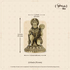 Shilpkala 2.9 Inch, Premium Brass Hanuman Ji Idol – Decorative Brass Items for Temple & Home, Spiritual Gift Item for Wedding & Farewell, Statue for Daily Worship (Coffee Antique Finish)