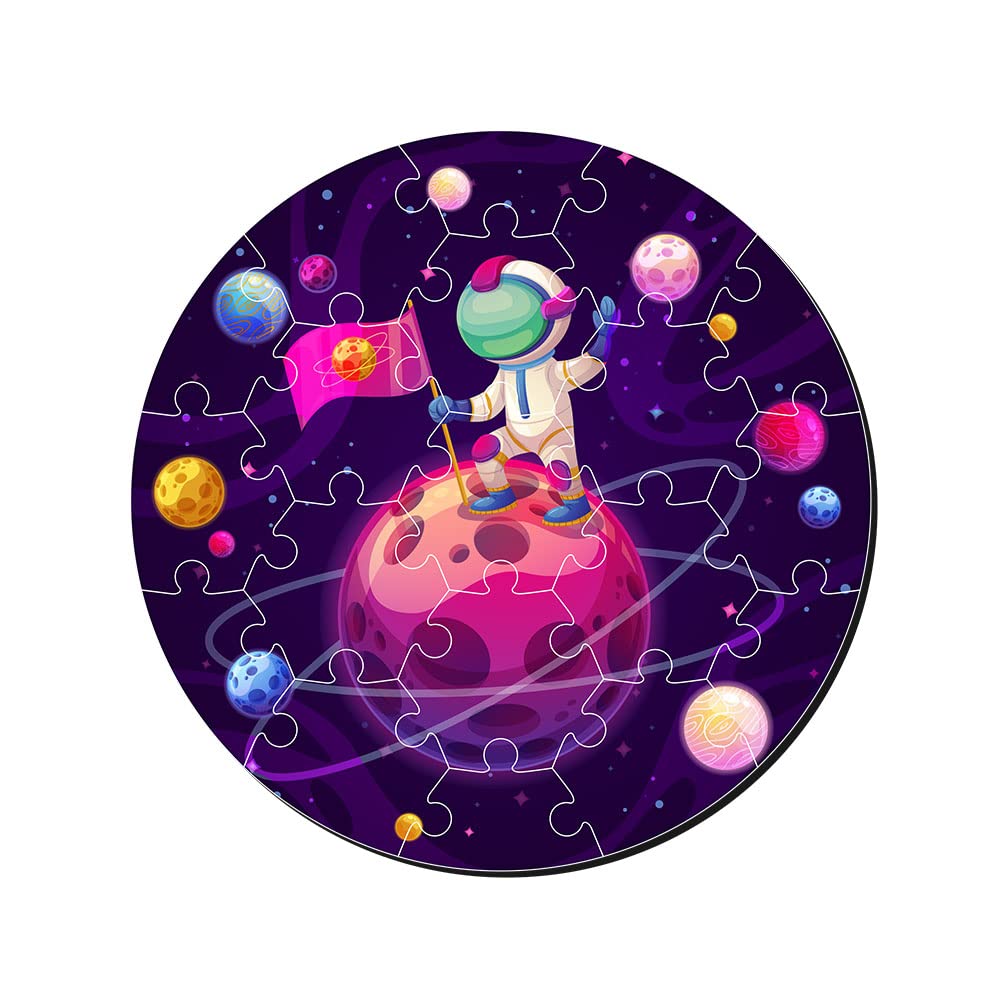Artvibes Wooden Premium Astronaut on The Planet Puzzles for Kids | Puzzles for Kids Age 2 and 3 | 19 Piece Puzzles | Toddlers Wooden Puzzle | Fun Learning Brain Booster for Little Champions (PZ_703N)
