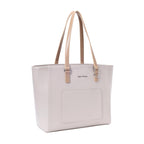 Lino Perros Women's Color-Blocked Commuter Tote Bag, Beige