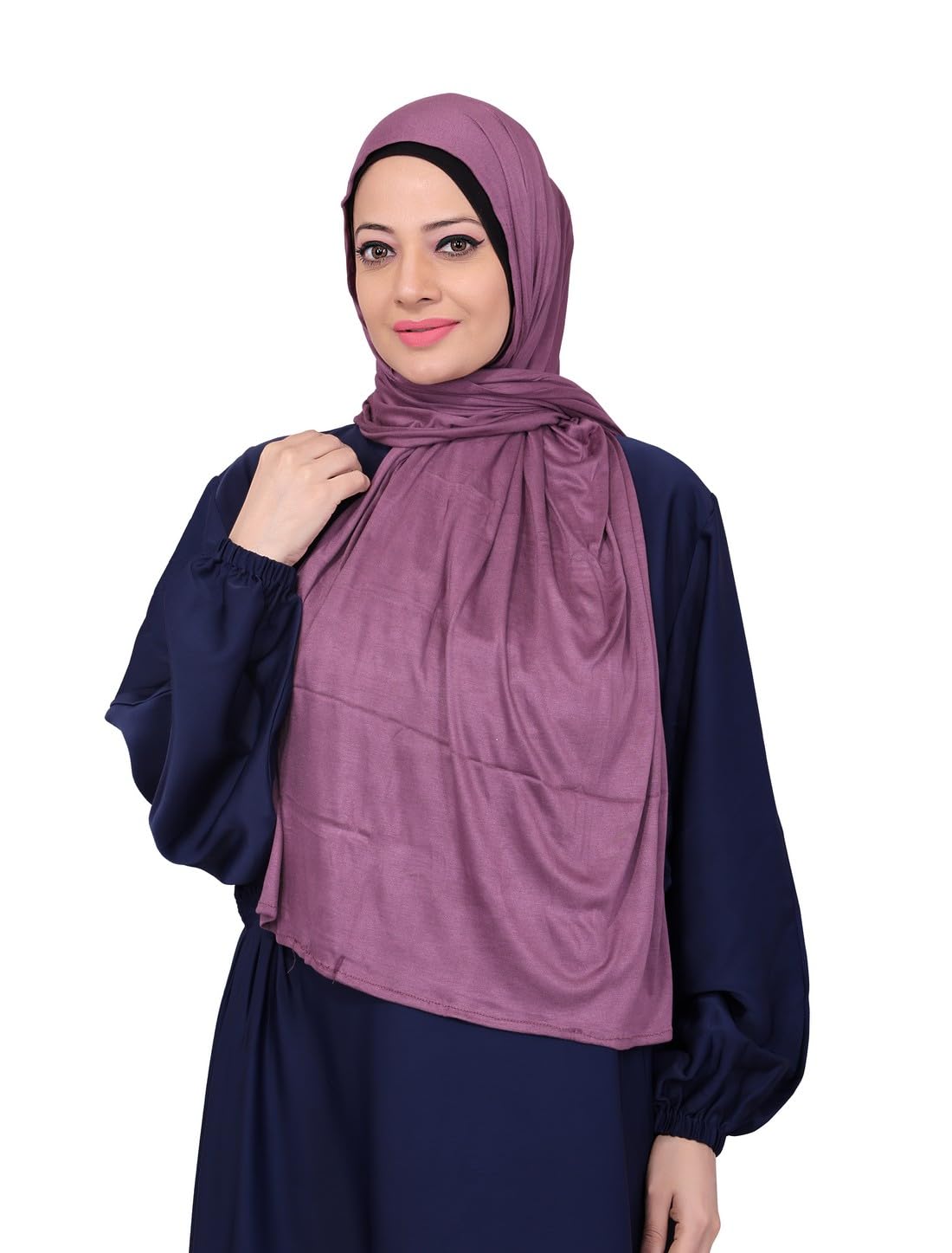 Markaz Hijab Women's Polyester Fabric Solid Pattern Suitable For Daily, Casual, Office wearJersey Hijab stoles for womenFree size, Wine