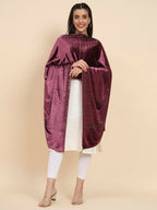 Pashmoda Women Makhamli Velvet Crystal Embellished Stole (Size 72X203 cms)