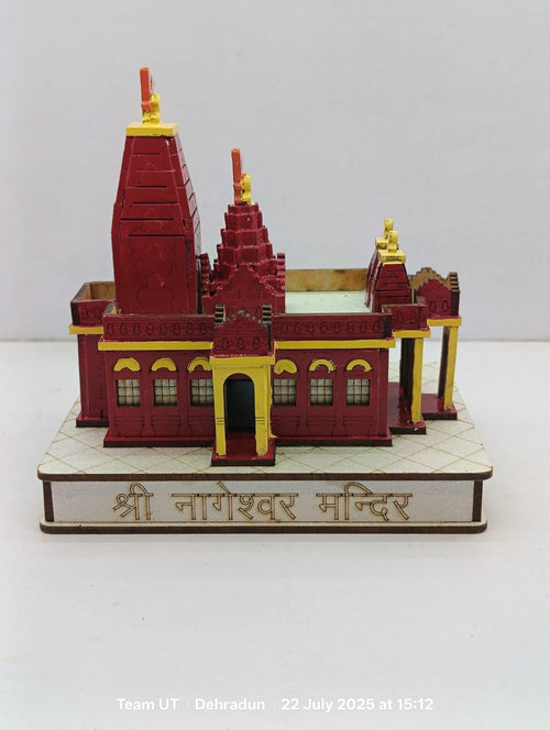 12 Jyotirlinga Temple Color 3D Model | Lord Shiva Jyotirling Set | Spiritual Home Décor & Devotional Gift 12 Shivaling Without Stand