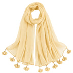 Women’s Chiffon Scarf Soft Lightweight Premium Stoles for Girls & Women | Stylish Modest Wear Dupatta for Daily & Party Use (Soft Mustard)
