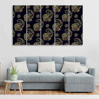 VIBECRAFTS Beautiful Elephant Madhubani Art Wall Painting Set of Five For Home|Office|Living Room|Gift (PTVC5Pcs4_8571)