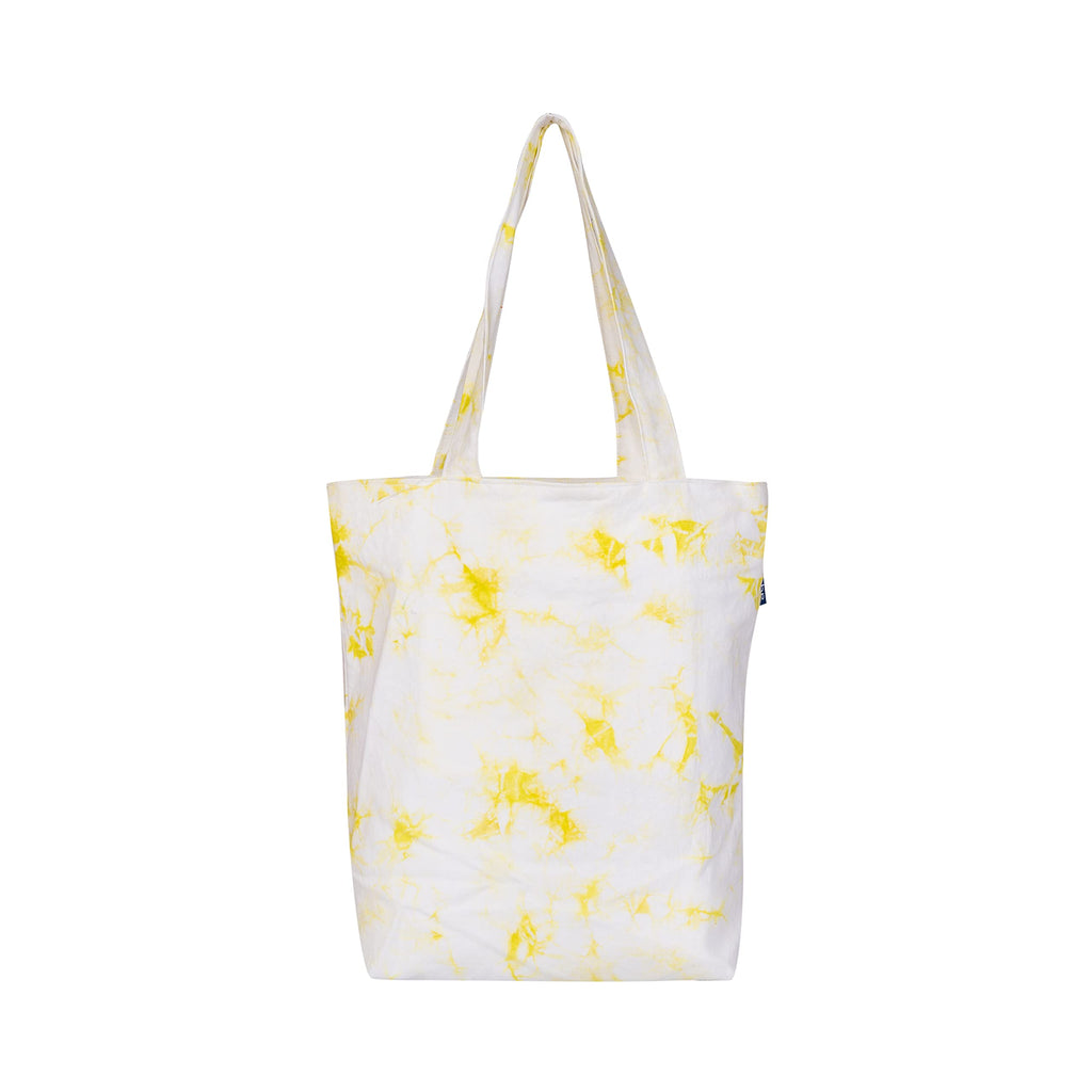 AQVA Cotton Canvas Tote Bag for Women & Girls with Zip | Printed Tie Dye Trendy Tote Bag for Women office & College Use | Stylish Handbag for Everyday Use (Lime)