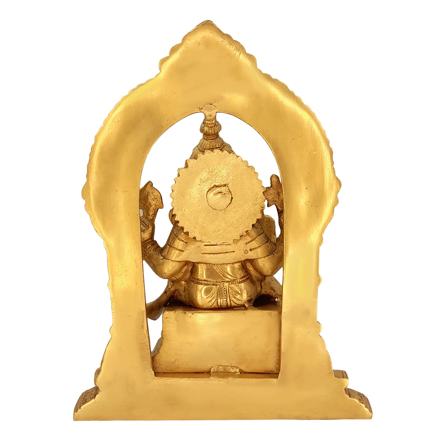 SVARUP Brass Ganesha Idol for Home Decoration Ganpati Statue Murti for Gift Height 10 Inch Weight 3.7 Kg Color Gold