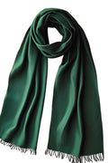 FM Trends Stylish Plain Scarf for Women & Girls | Solid Color Stole, Dupatta, Shawl | Elegant Ladies Accessory (Dark Green, 1.8 meters)