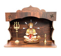 7CR Wood Art and Craft Temple (Brown_28 x 43 x 22 cm)