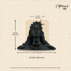 Shilpkala 3.9 Inch Brass Adiyogi Shiv Mahadev Bholenath Idol (Statue, Murti) for Pooja, Table, Home & Office Decor, Worship & Gifting (Black Finish)