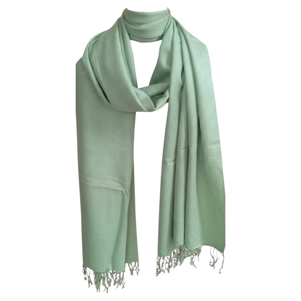 Graziemille Pure Pashmina For Women MINT GREEN LARGE