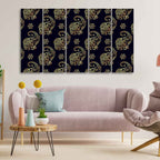 VIBECRAFTS Beautiful Elephant Madhubani Art Wall Painting Set of Five For Home|Office|Living Room|Gift (PTVC5Pcs4_8571)