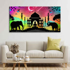 VIBECRAFTS Canvas Paintings for Living Room Drawing Room Vector Illustration Art Canvas Wall Painting Fitted With Wooden Frame For Home | Office | Living Room | Gifts (PTVCH_2537)
