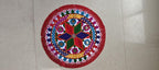 ATIRAMANIYA Traditional Embroidery Round Pooja Thali Rumal Pooja Prasad Thali Cover/Wedding Beautiful Hand Work Thali Rumal Puja Table Assan for Home Decor Pack of 1 (1)