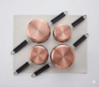 GlamourShop Tea Pan Stainless Steel Copper Bottom Sauce Pan Milk Pan Tapeli Patila Induction Base 1.5 Litre Sauce Pot Milk Boiler with Handle (1 Pan Set)