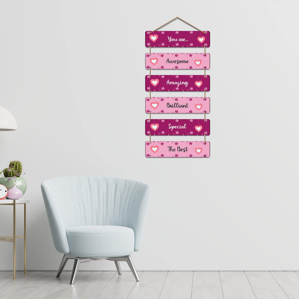 Artvibes You Are Awesome Amazing Wall Hanging Wooden Art | Quotes Decor Item | Wall Poster | Office Decor | Inspirational Quotes Wall Art | Mdf Wall Decoration | Unique Gift Items (WH_3255N)
