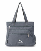Bag-Age HB50 Tote Bag for Girls & Women | Water-Resistant Office Work Handbag with MultIple Compartments | Work, Travel & Daily Use (Grey)