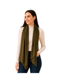 Ravaiyaa Women Solid Chiffon Scarves With Lace Border | Women Lightweight Breathable Solid Color Soft Chiffon Long Fashion Scarves Sun-proof Shawls Wrap (Olive)
