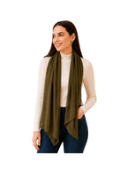 Ravaiyaa Women Solid Chiffon Scarves With Lace Border | Women Lightweight Breathable Solid Color Soft Chiffon Long Fashion Scarves Sun-proof Shawls Wrap (Olive)