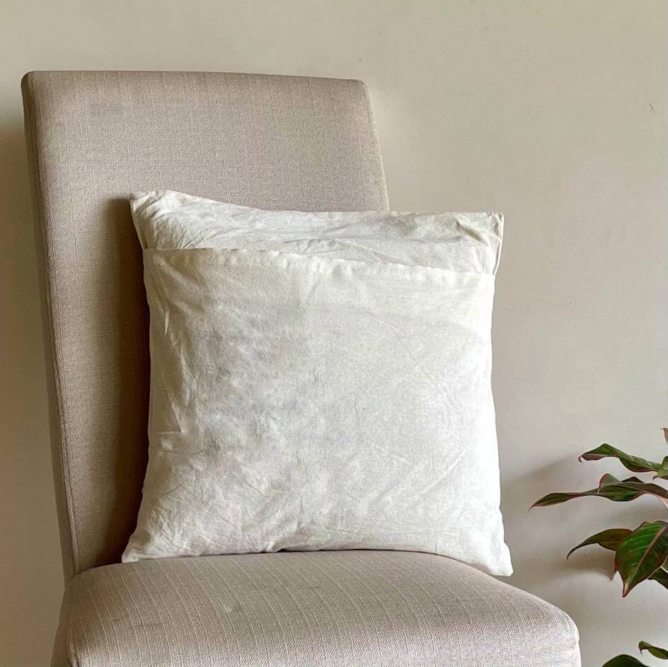 ATRANGI STUDIO Embroidered Cushion Covers - Set of 2 | Traditional Aari Embroidery | Threadwork Throw Pillow Covers with Zip Closure | Perfect for Sofa, Bed, Chair | 16x16 Inch, Blue