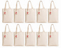 COVIRA 14x16 Inch Plain Canvas Tote Bag | 12 Pcs |100% Organic Reusable 350 GSM Cotton Handbag for Shopping, Daily Use, Grocery, Craft Diy Painting and Storage