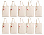 COVIRA 14x16 Inch Plain Canvas Tote Bag | 12 Pcs |100% Organic Reusable 350 GSM Cotton Handbag for Shopping, Daily Use, Grocery, Craft Diy Painting and Storage