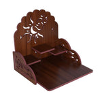 Shree Hari Enterprise Wooden Home Temple/Home mandir/god Stand for Home/Pooja Stand/Home mandap/mandapam/Pooja mandir Medium Size | Sun | (Brown)