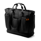 DailyObjects Idyll Tote Bag For Girls &Women | Crafted Using Soft-Touch & Water-Repellent Polyester | Polyfill Cushioning On The Inside | Holds Any Laptops Upto 14'' - Cabron Black