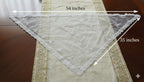 ELITE APRIL White Triangle Church Scarf(Christian scarf) with Floral Embroidery, with Wig Pin, for Women.