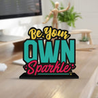 Artvibes Art Vibes Wooden Idols and Figurine Be Your Own Sparkle Motivational Quote Table Decor for Office Desk|Home Decor|Living Room|Bedroom|Wood Alphabet Showpiece Decorative Gifting Item(Sp_1113)