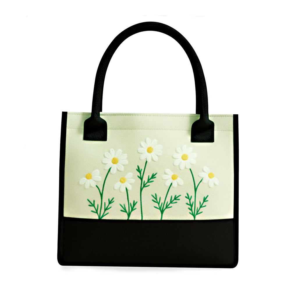 ECOCARRY Cotton Tote Bag For Woman Stylish | Embroidered Canvas Hand Bag With Floral Design | Latest Casual Shoulder Bag Zipper For College Girls, Office, Daily Use, Travel, Beach, Shopping (Green)