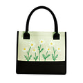 ECOCARRY Cotton Tote Bag For Woman Stylish | Embroidered Canvas Hand Bag With Floral Design | Latest Casual Shoulder Bag Zipper For College Girls, Office, Daily Use, Travel, Beach, Shopping (Green)