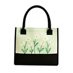 ECOCARRY Cotton Tote Bag For Woman Stylish | Embroidered Canvas Hand Bag With Floral Design | Latest Casual Shoulder Bag Zipper For College Girls, Office, Daily Use, Travel, Beach, Shopping (Green)