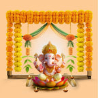 Backdrop Stand for Pooja Decoration/Foldable Wooden Mandap Backdrop for Ganesh Pooja, Durga-Laxmi Pooja, Diwali Festive Decoration Item (Wooden)