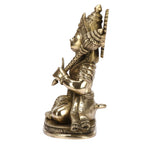 ARTVARKO Brass Lord Hanuman Ji Murti Bajrangbali with Gada Bhagwan Statue Showpiece for Pooja Gift Living Room Decoration Home Décor 8 Inches