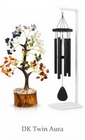DK Twin Aura™ - Wind Chime with Seven Chakra Tree Combo for Home Decor