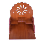 PRIMEFAIR Handmade Beautiful Wooden Temple/Home Temple/Puja Mandir/Wall Hanging and Table Top Home Mandir Temple/Home Art & Craft Engineered Wood Home Wall Temple (BROWN-399)