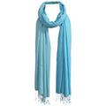 Graziemille Pure Pashmina For Women GRADED PALE BLUE XL